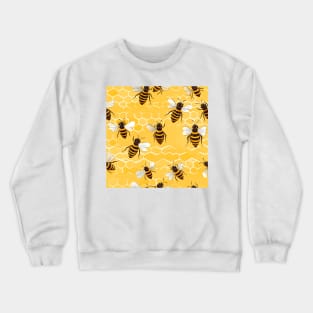 Honeycomb and Bee Pattern 17 Crewneck Sweatshirt